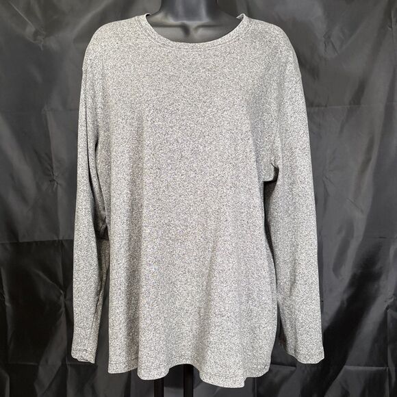 New Style & Co Women Plus Size Long Sleeve Top, Grey Heather, 2X - Picture 2 of 7